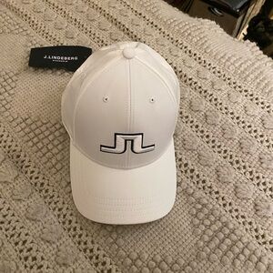 J. Lindeberg Cap Angus Tech Stretch White One Size Golf Adjustable